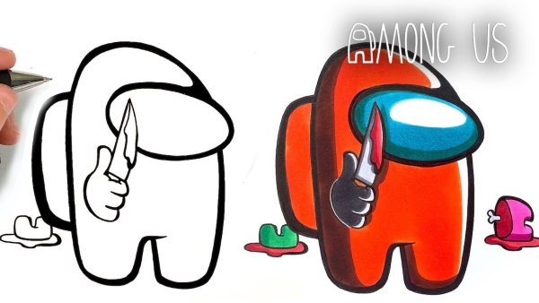 Раскраска амонг АС