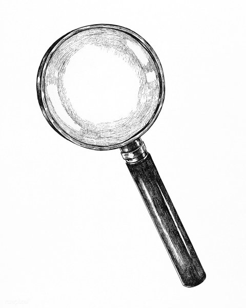 Лупа на прозрачном фоне