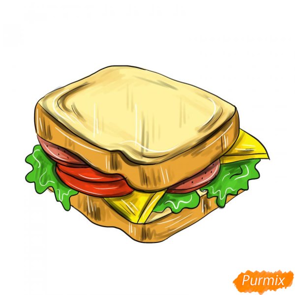Бутерброд рисунок