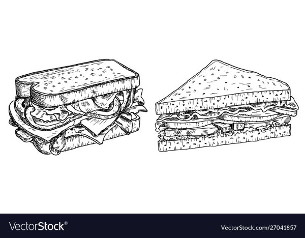 Раскраска бутерброд