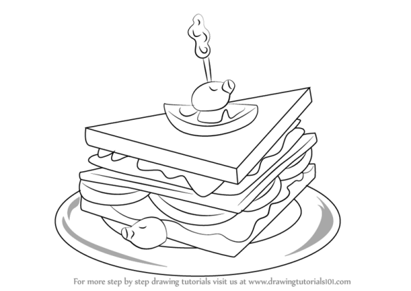 Раскраска бургер и хот дог