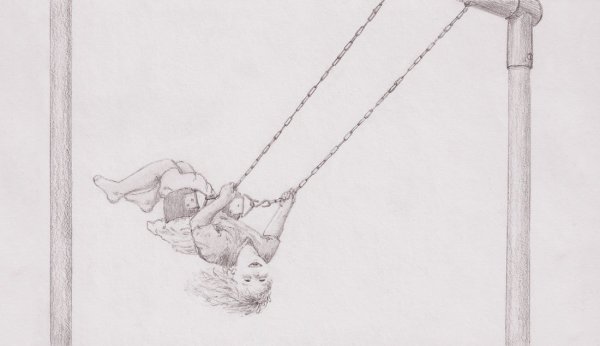 Раскраска качели