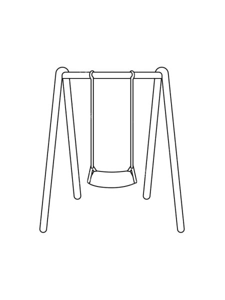 Качели раскраска для детей