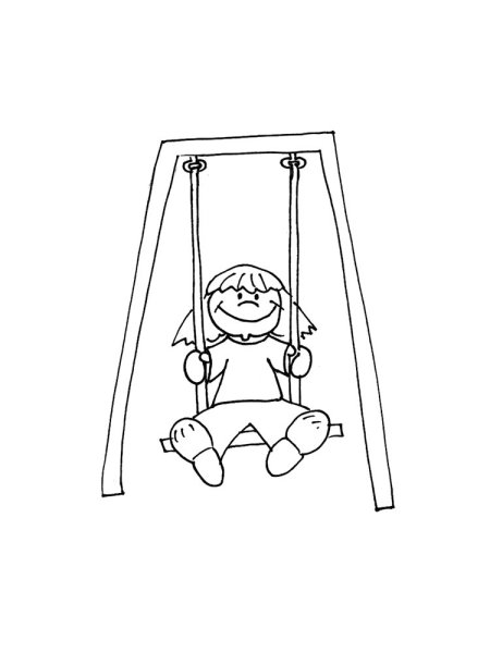 Раскраска качели