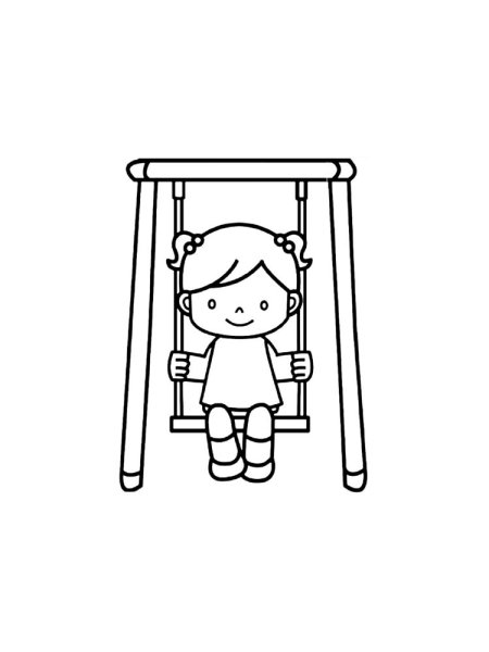 Раскраска качели