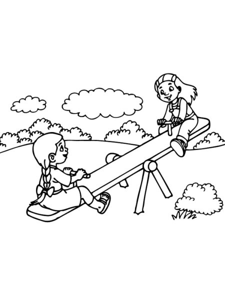 Качели рисунок