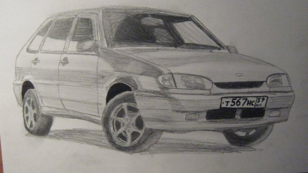 ВАЗ 2114 рисунок