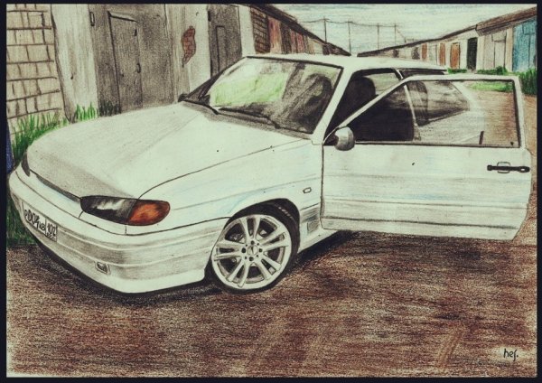 Раскраска авто ВАЗ 2114