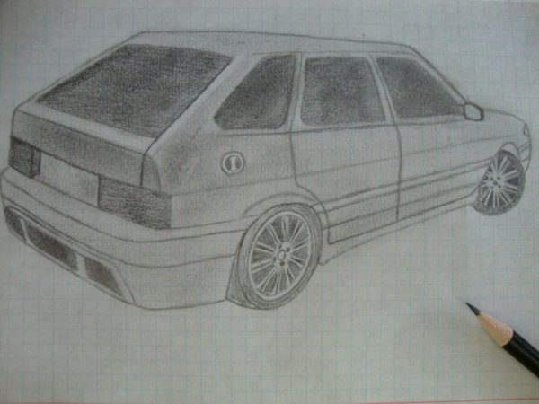 Рисунок машины ВАЗ 2114