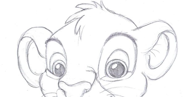 Рисунки легкие для срисовки Симба