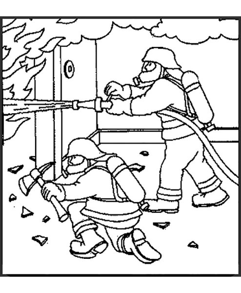 Раскраска пожар