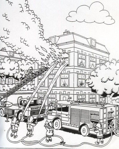 Лесной пожар раскраска