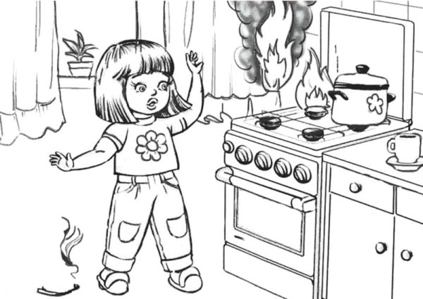 Пожар в лесу черно белый