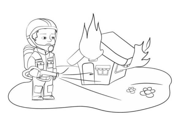 Пожарная безопасность раскраска для детей