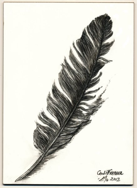 Вороньи перья рисвоание