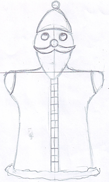 Эскиз куклы для кукольного театра