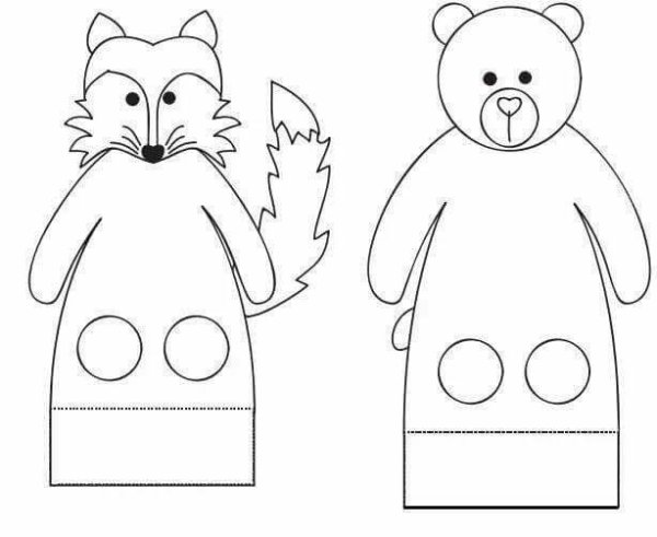 Трафареты пальчиковых кукол