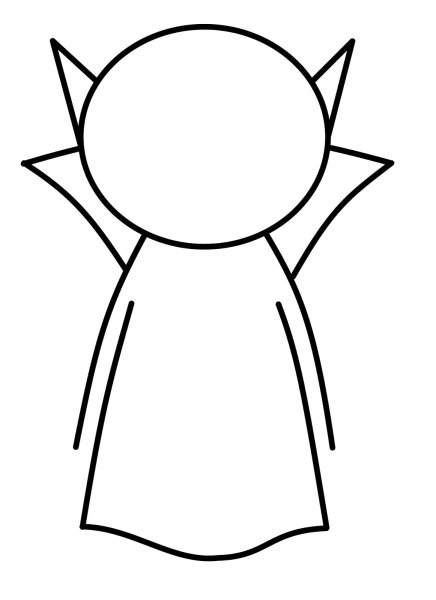 Нарисовать куклу перчатку