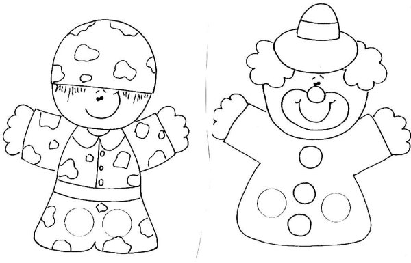 Пальчиковые куклы раскраски