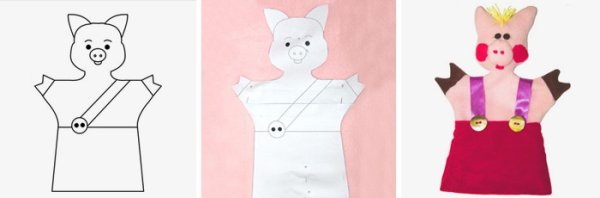 Перчаточные куклы для кукольного театра рисунок