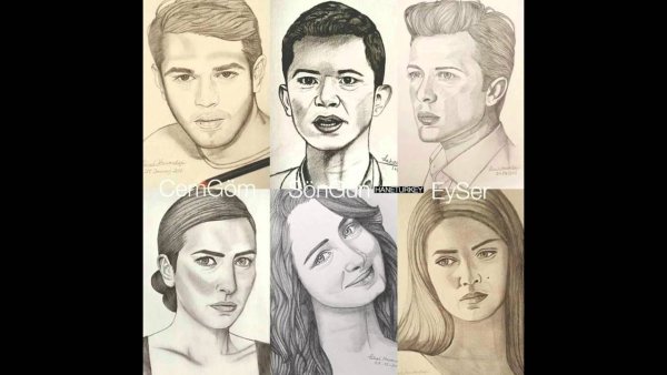 Нарисованный мужчина с щетиной