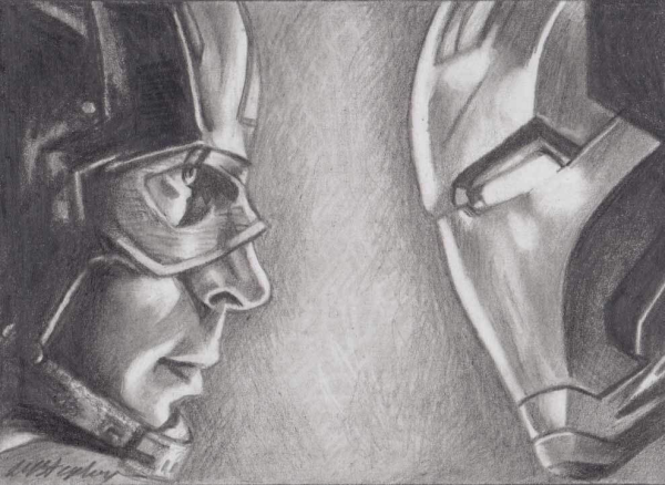 Мужской портрет карандашом