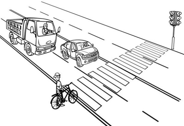 Нарисовать пешеходный переход