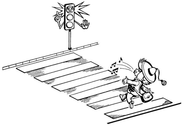 Раскраска ПДД для детского сада