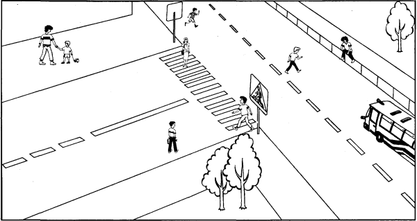 Пешеходный переход раскраска