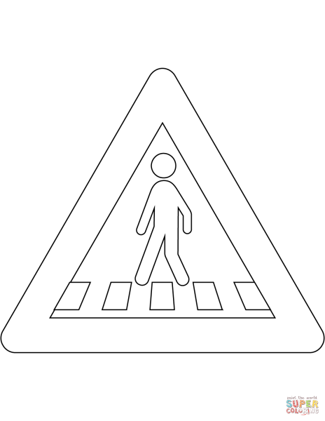 Дорожный перекресток раскраска