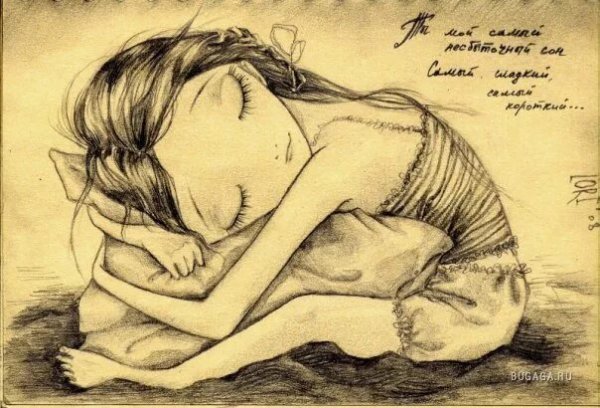 Спокойный рисунок карандашом