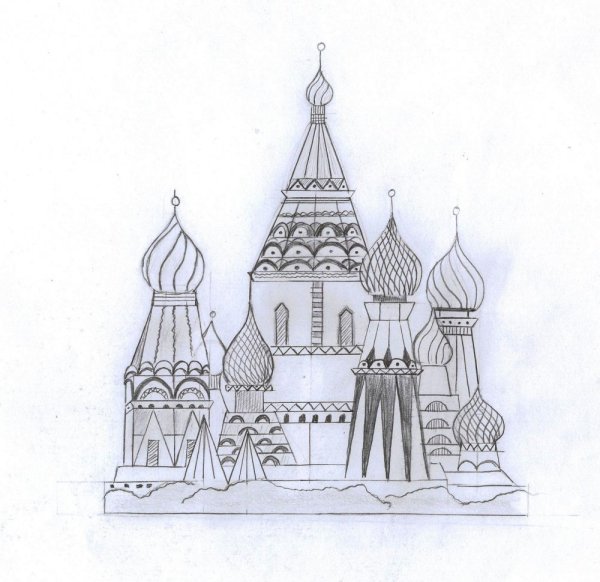 Храм Василия Блаженного Москва раскраска