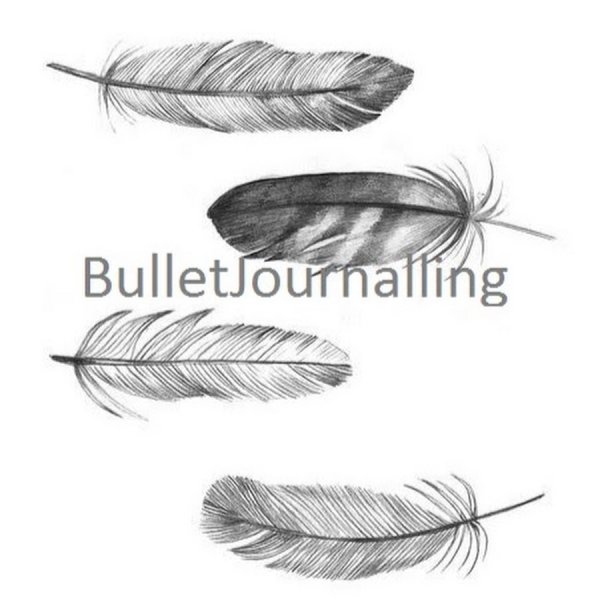 Перышко тату эскиз