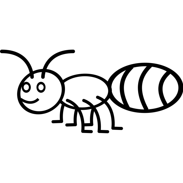 Муравей карандашом для детей