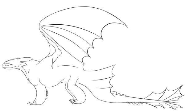 Рисунок дракончика карандашом