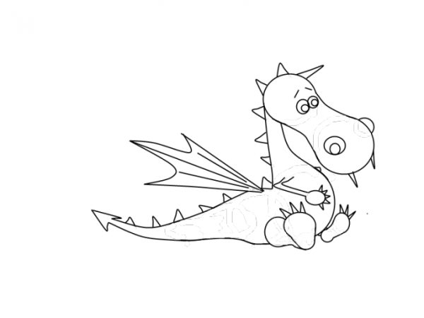 Раскраска дракончик