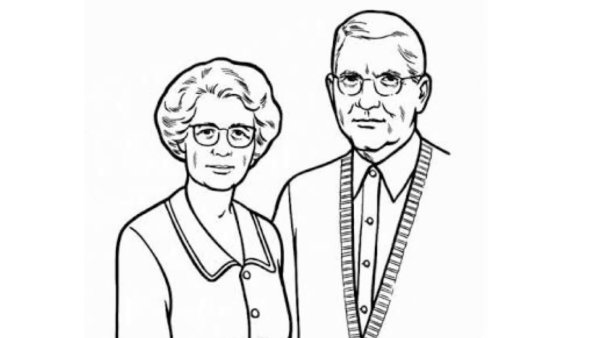 Бабушка и дедушка рисунок карандашом