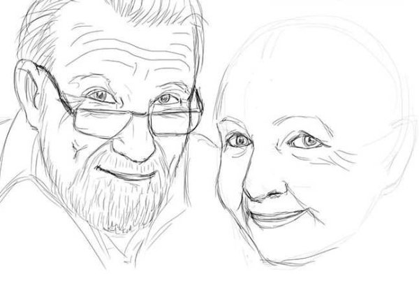 День пожилого человека раскраска