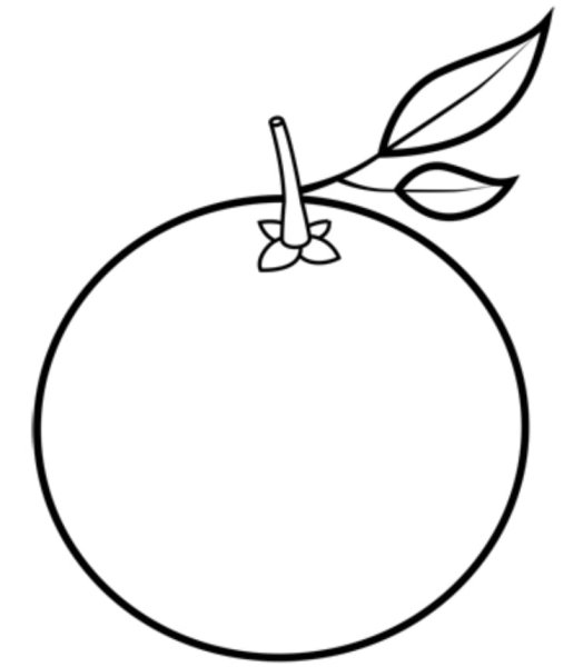 Апельсин карандашом