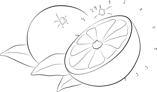 Раскраска апельсин для детей 5-6 лет