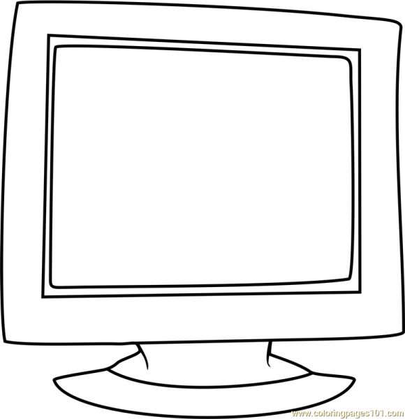 Телевизор сбоку вектор