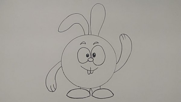 Раскраска Смешарики Крош