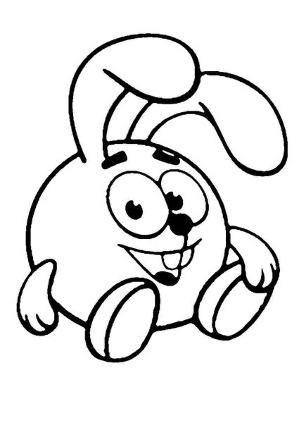 Раскраска Смешарики Ежик