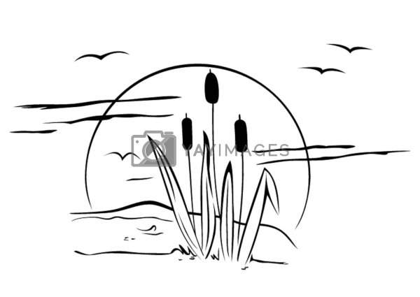 Колыхание травы рисунок