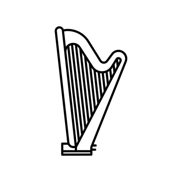 Арфист раскраска для детей