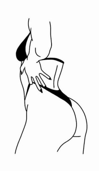 Силуэт лица девушки