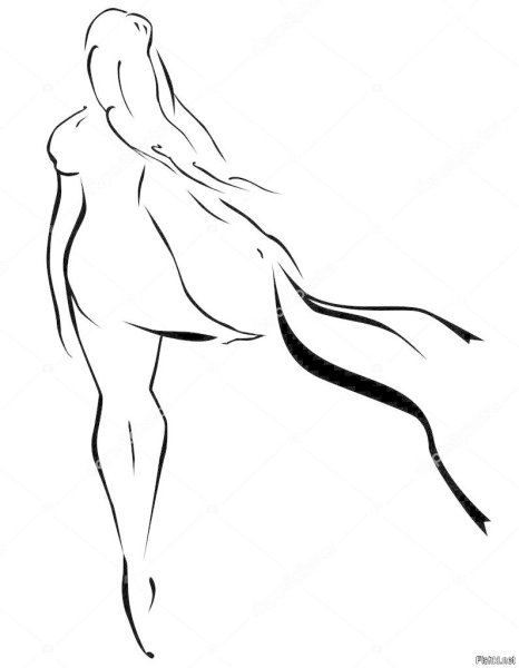 Силуэт человека одной линией