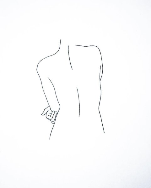 Девушка линиями