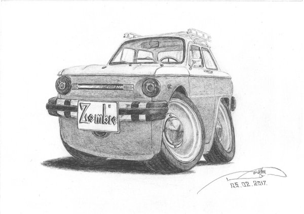 Раскраска Запорожец 968м