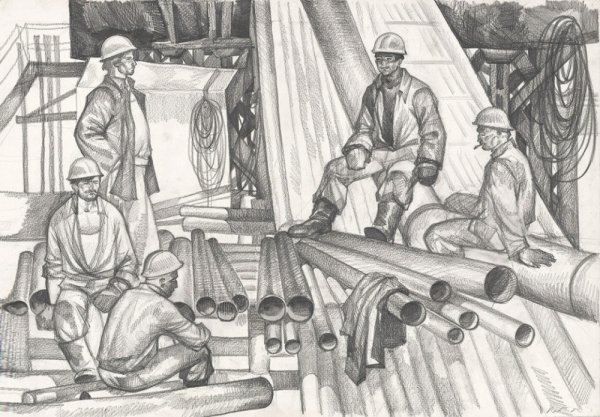 Рабочий карандашом